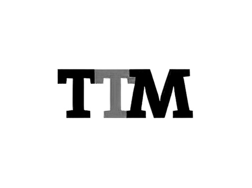 TIM logo in grayscale design