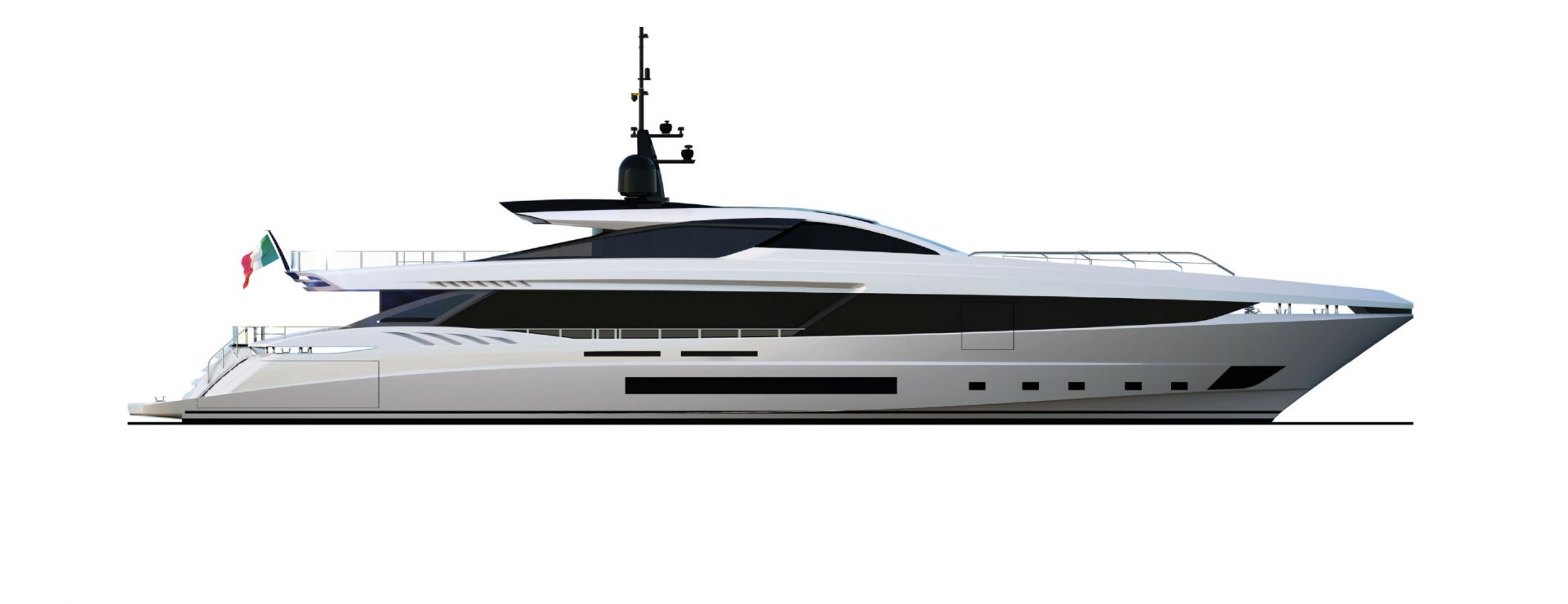 Yacht di lusso Mangusta con bandiera italiana