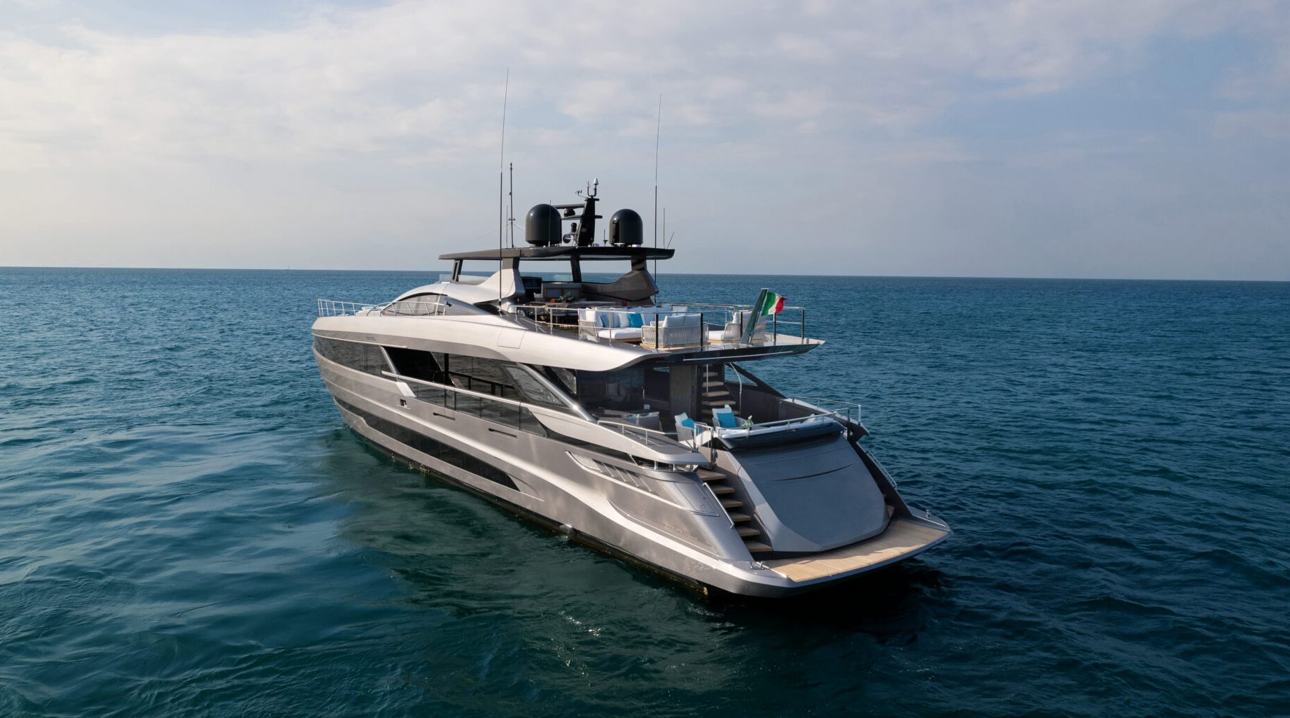 Mangusta Yacht cruising on calm sea