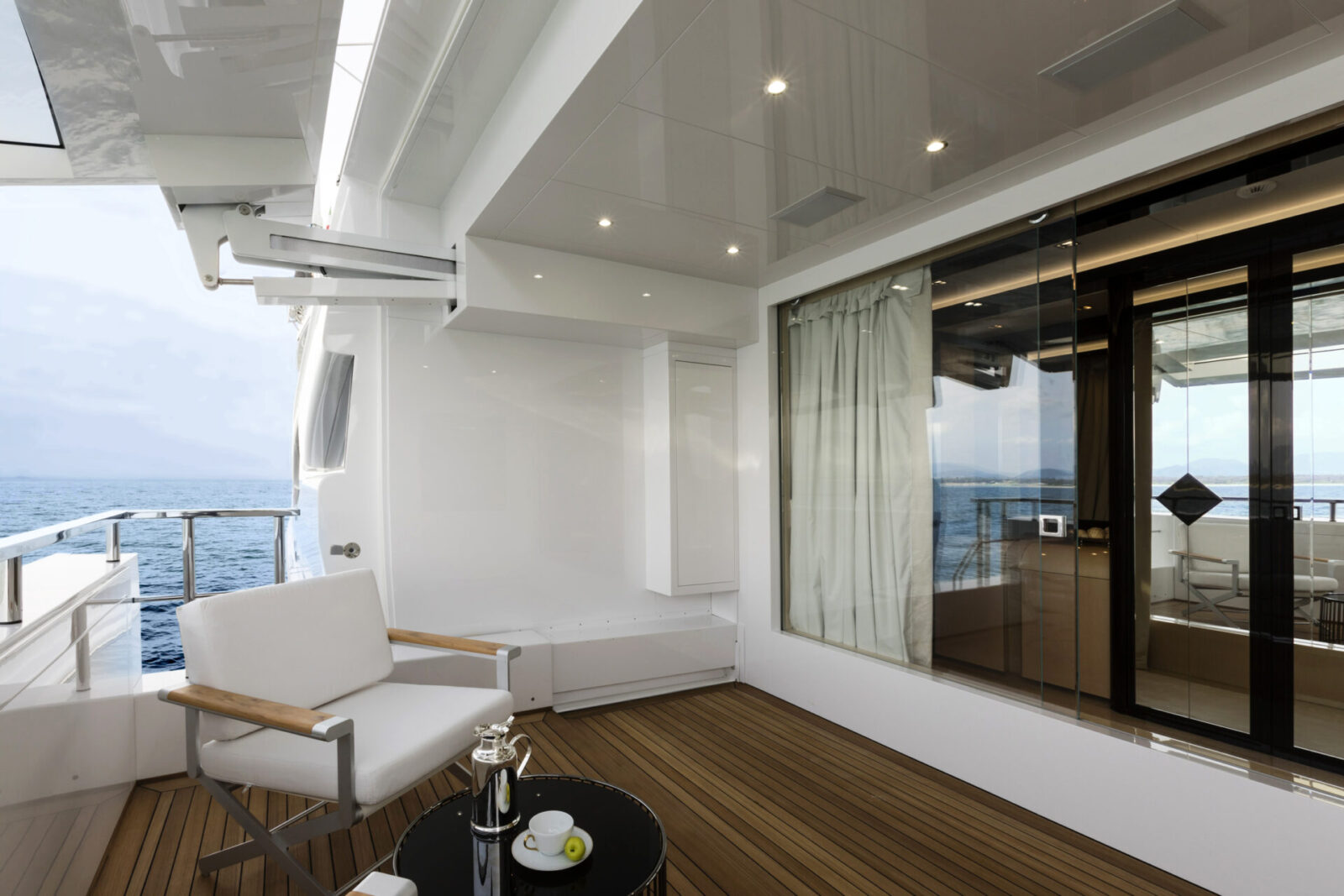 Mangusta Yachts deck with ocean view