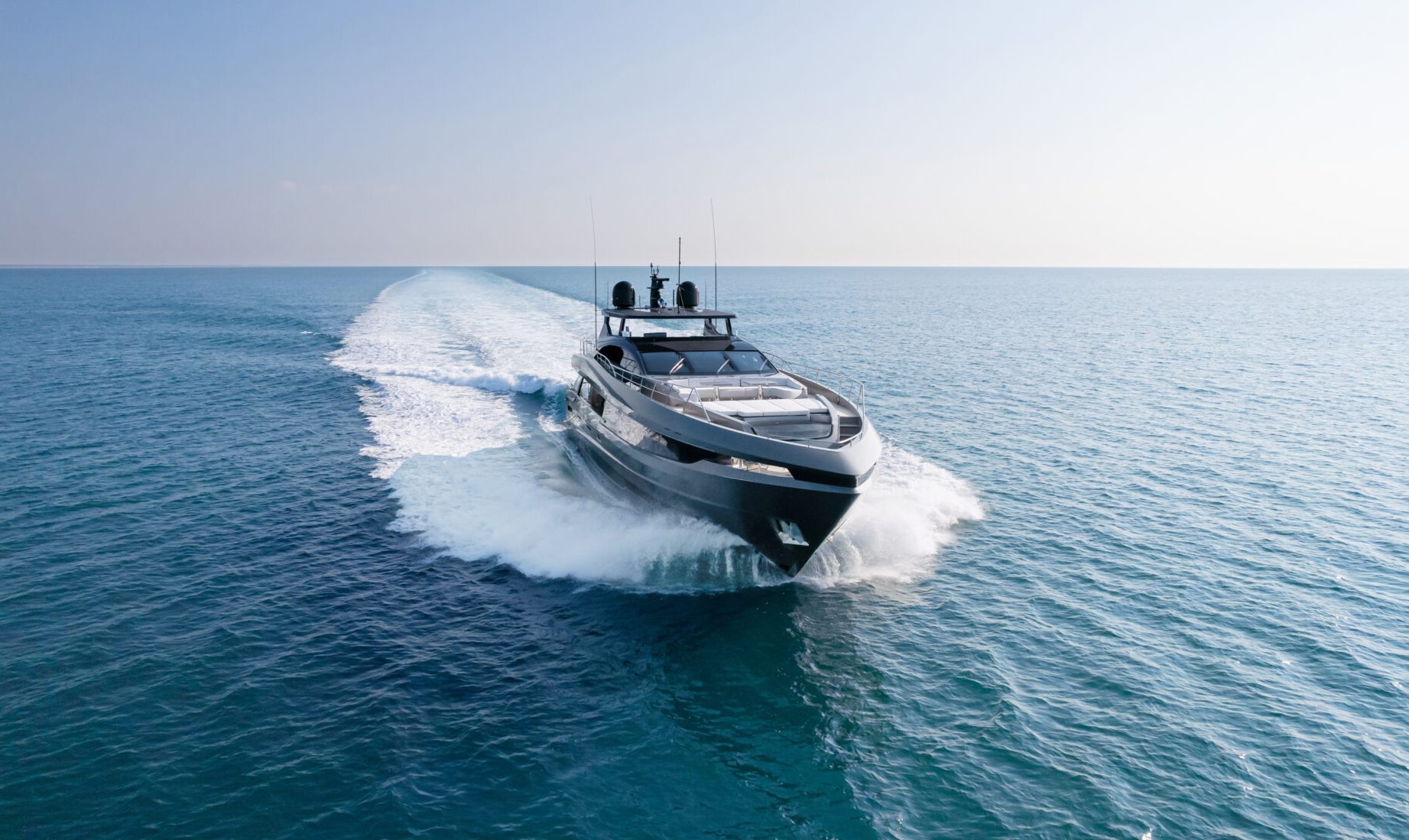 Mangusta Yacht cruising in open sea