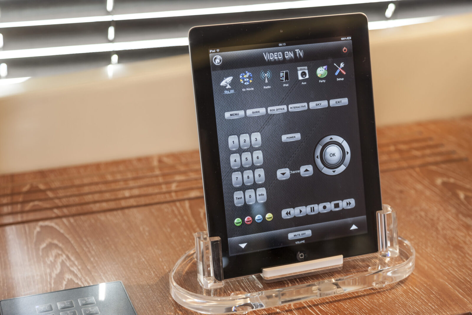 Yacht entertainment system control display