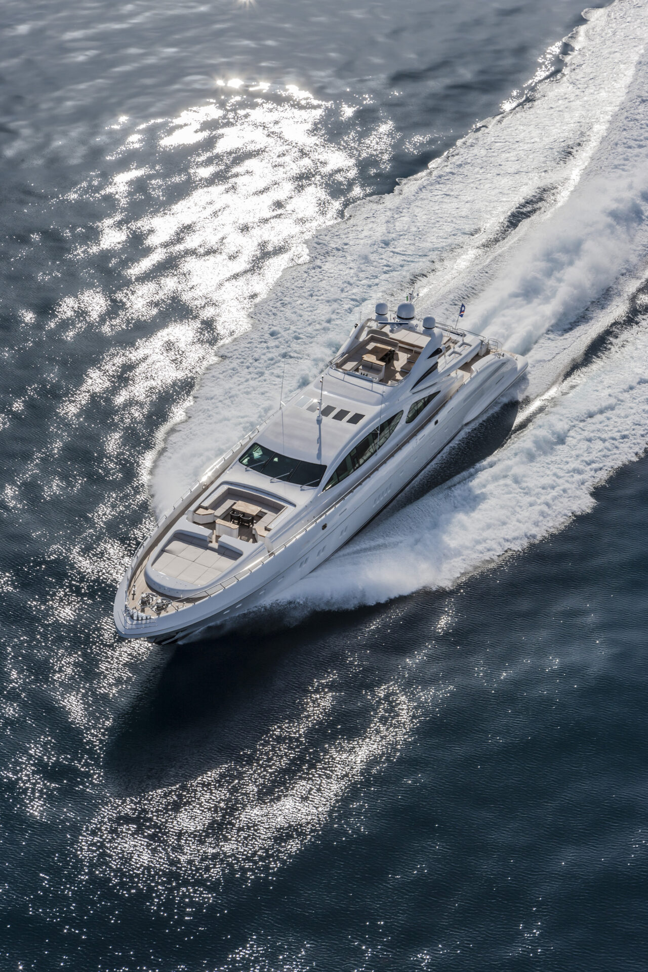 Mangusta Yachts luxury motor yacht cruising sea