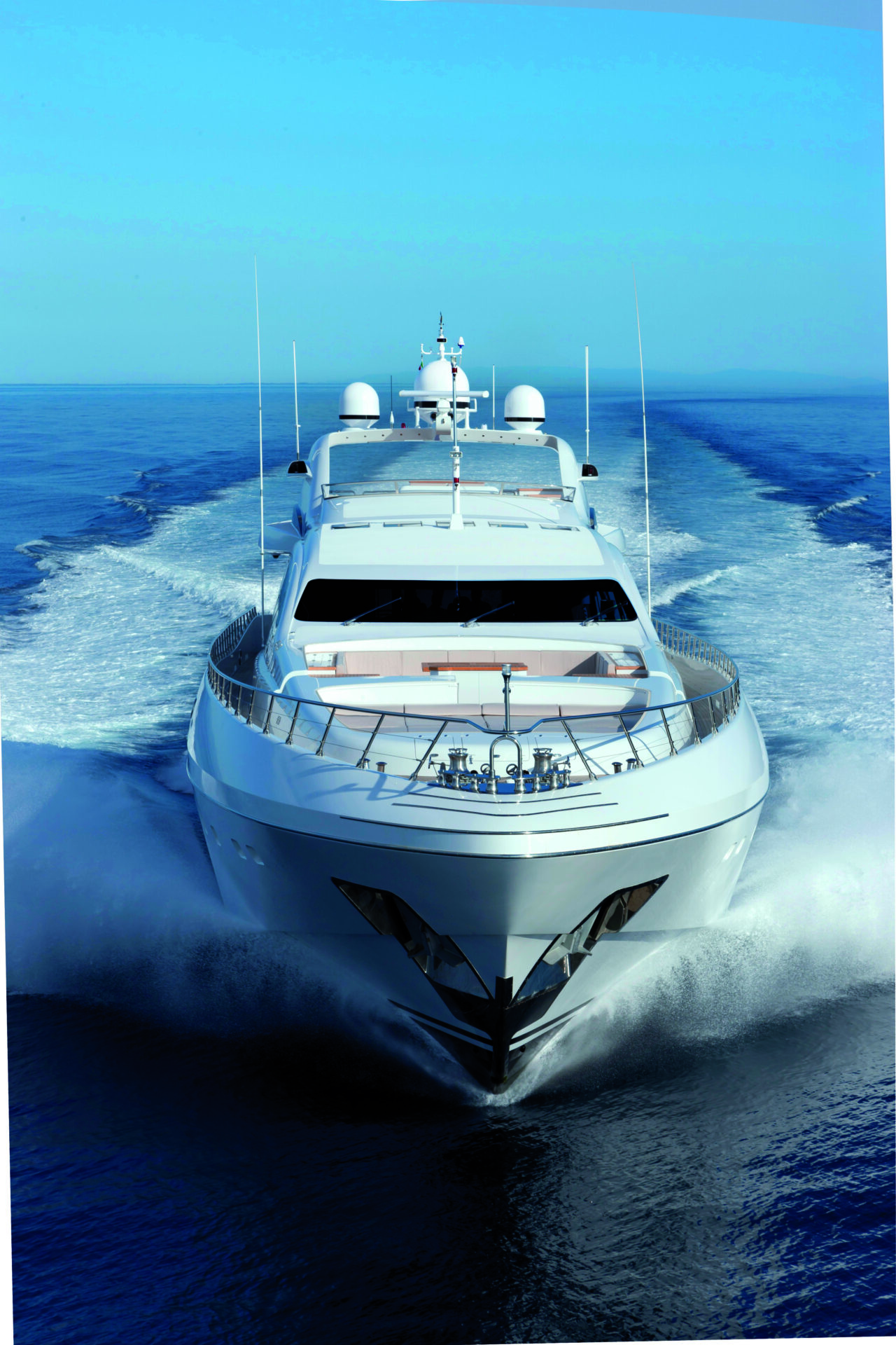 Mangusta Yacht cruising on the open sea