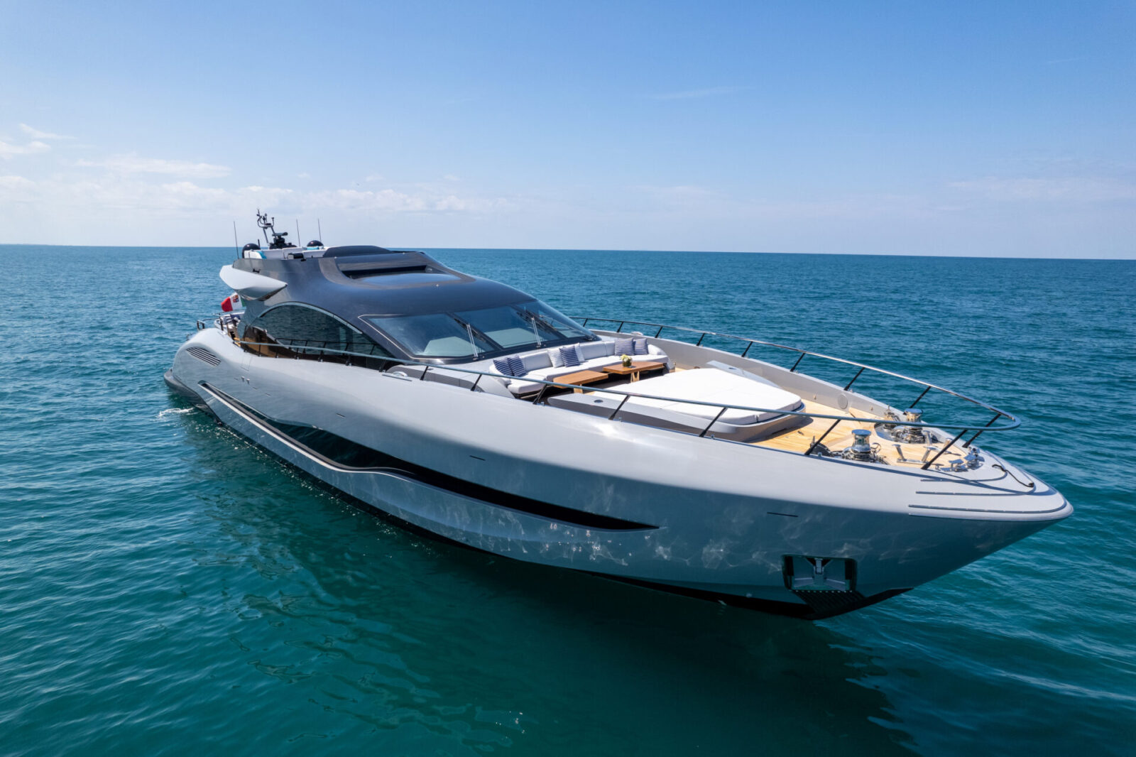 Mangusta yacht cruising in open sea