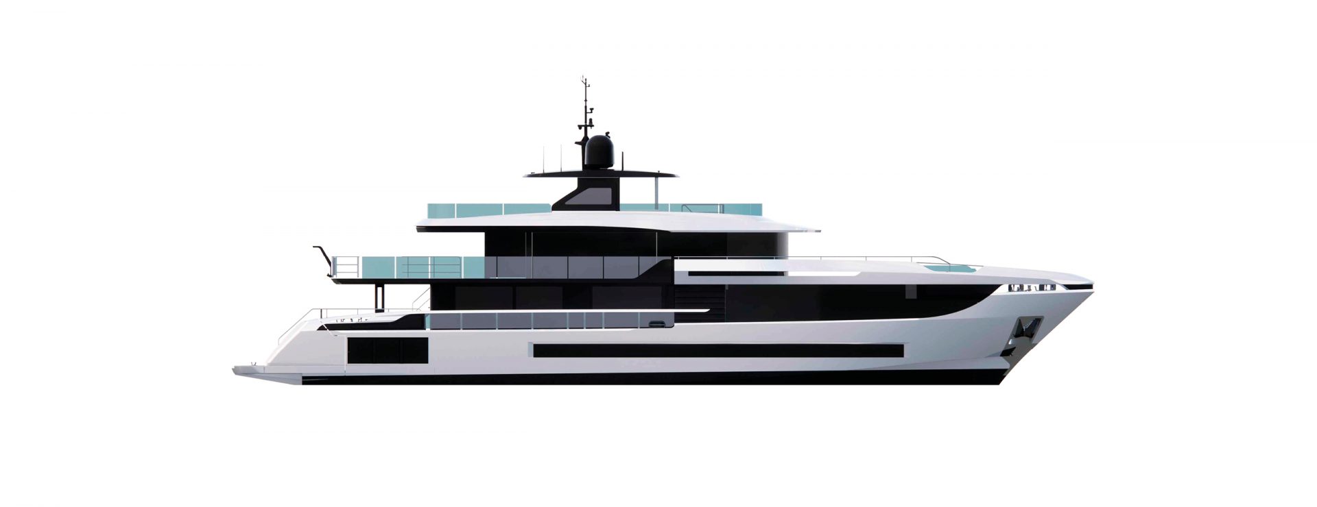 Mangusta GranSport luxury yacht side view