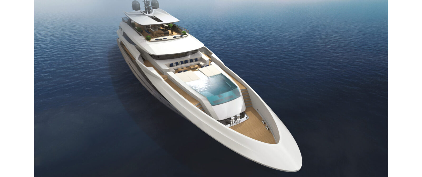 Yacht di lusso Mangusta con piscina panoramica