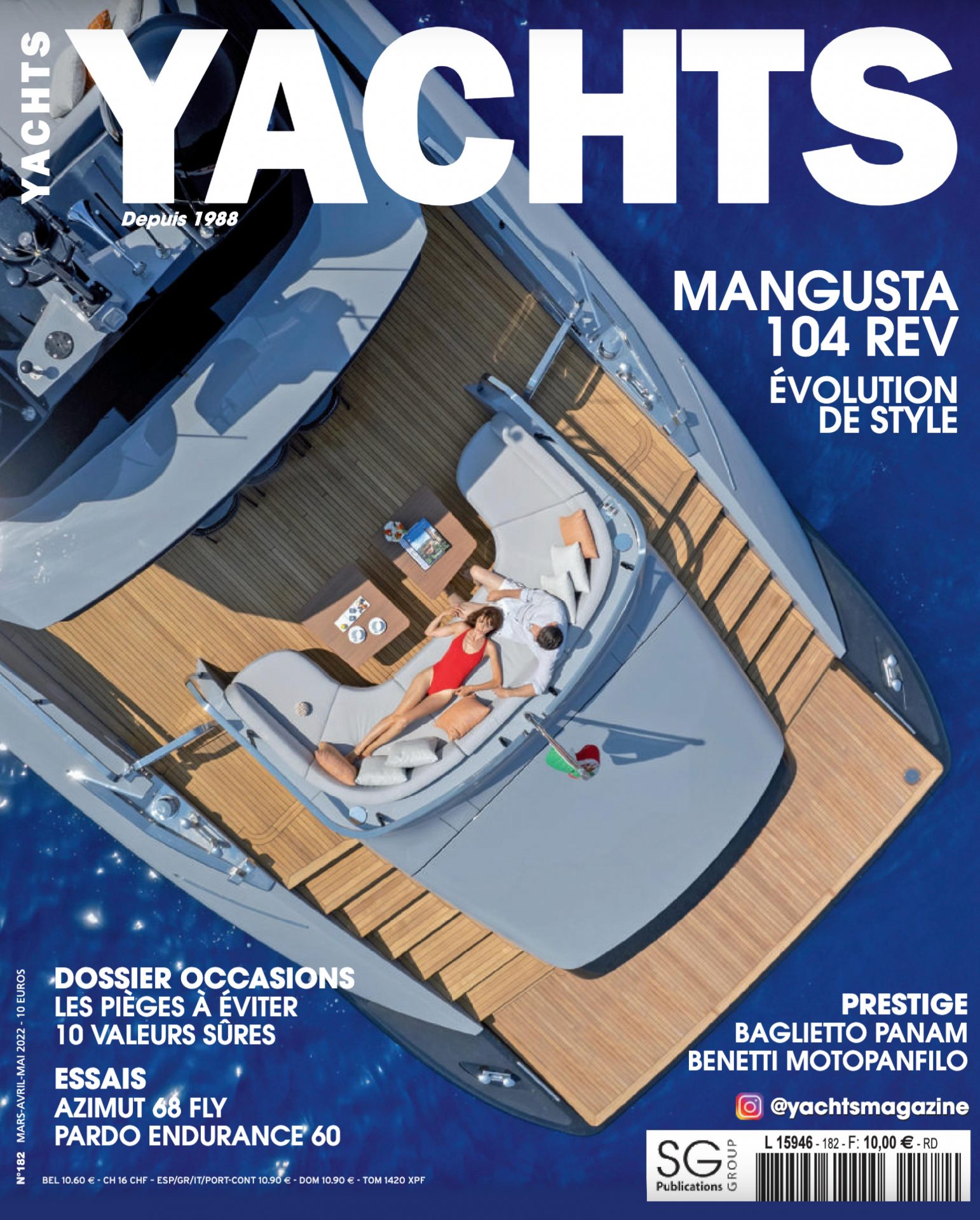 Mangusta 104 REV luxury yacht deck view