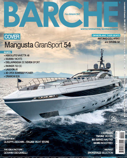 Mangusta GranSport 54 cruising on open sea.