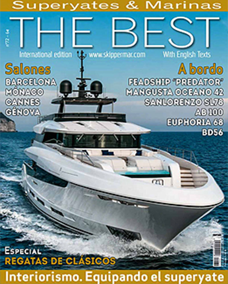 Mangusta Oceano 42 cruising on blue sea.