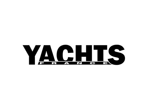 Yachts France logo, bold black text design