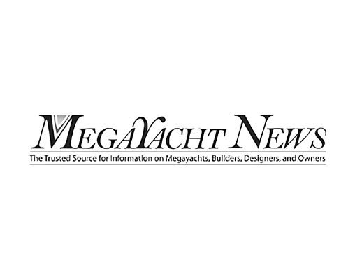 MegaYacht News logo in black and white