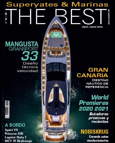 Mangusta GranSport 33 yacht on magazine cover