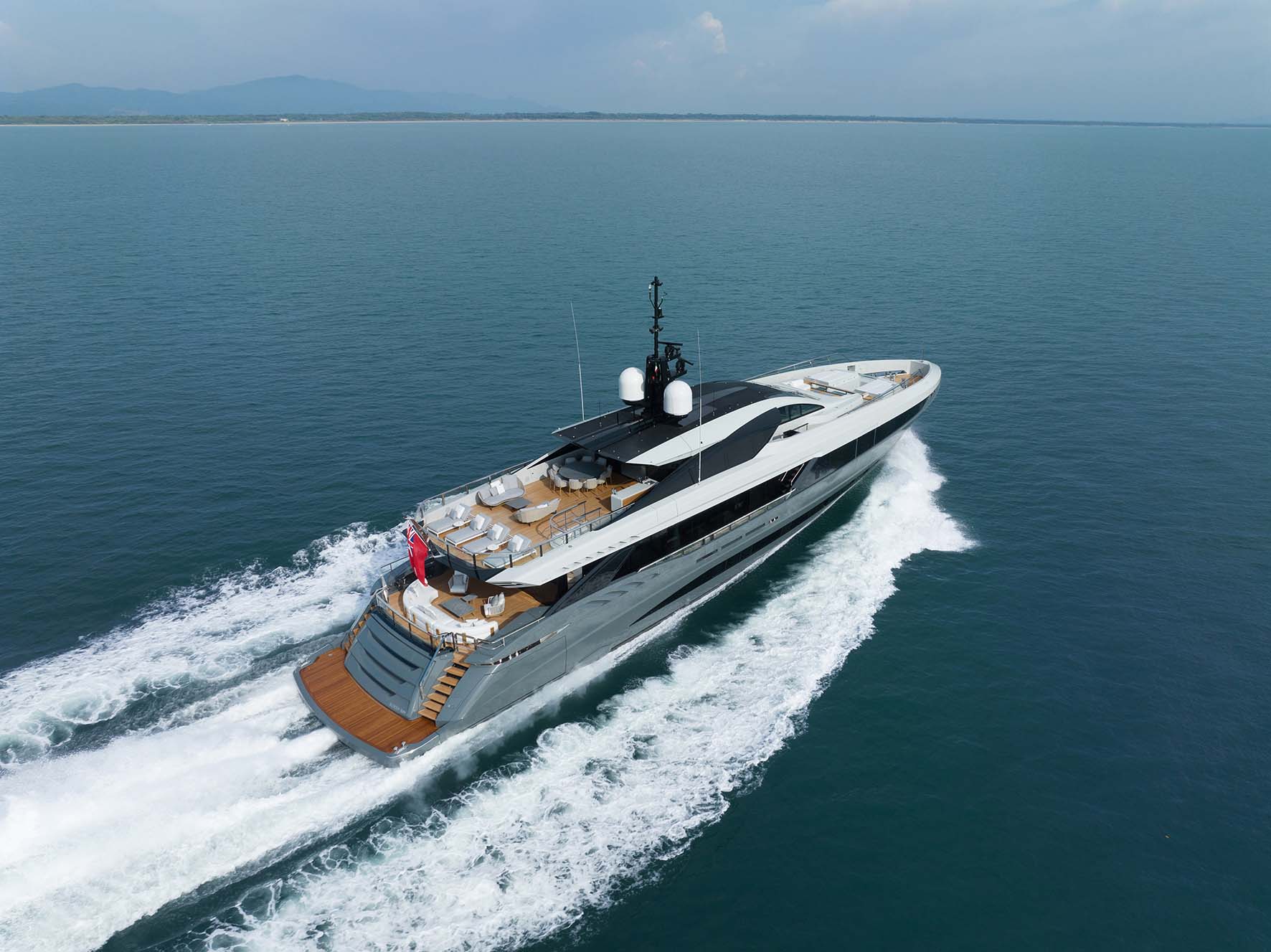 Mangusta Yachts luxury motor yacht cruising.