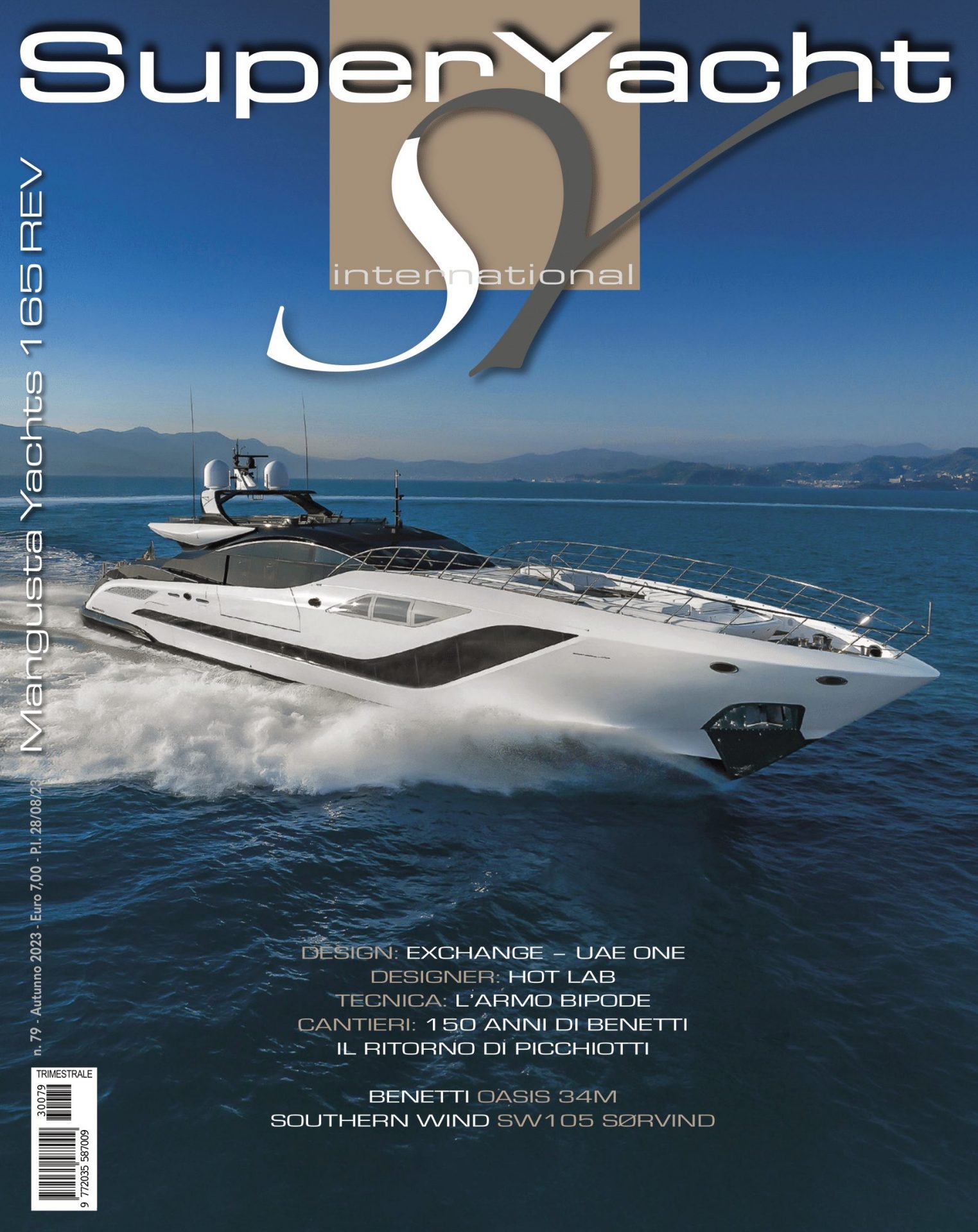 Mangusta Yachts 165 REV cruising on blue ocean waters