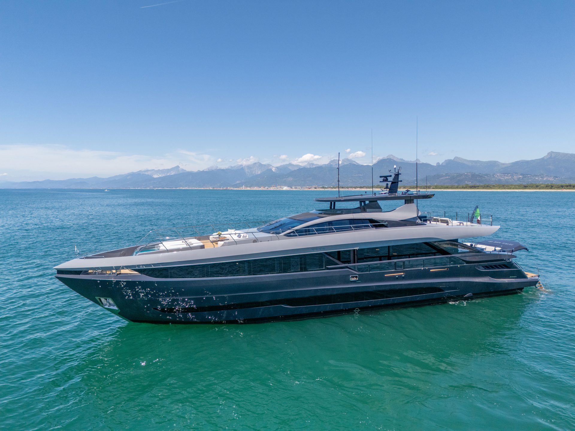 Mangusta Yachts luxury vessel in serene waters